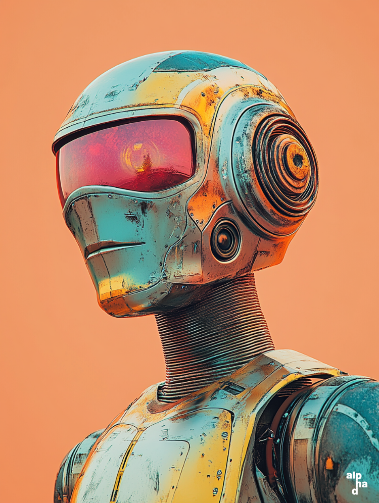 Vintage Robot // V004.1 / AI generated visual by APB