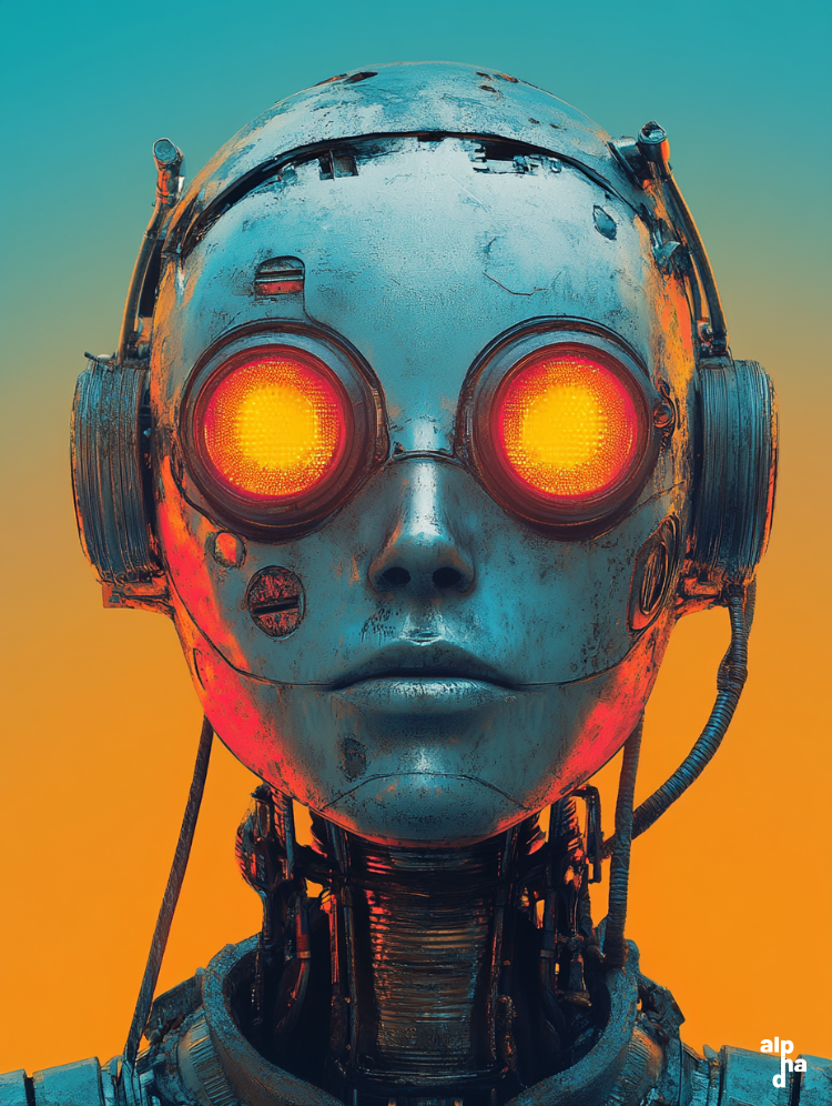 Vintage Robot // V004.2 / AI generated visual by APB
