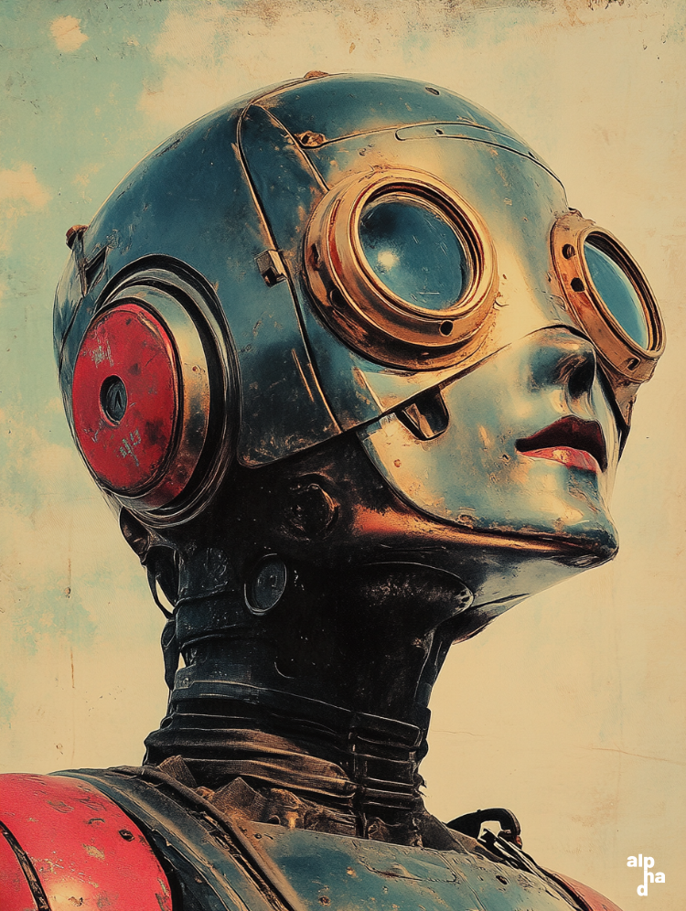 Vinatge Robot // V004.5 / AI generated visual by APB