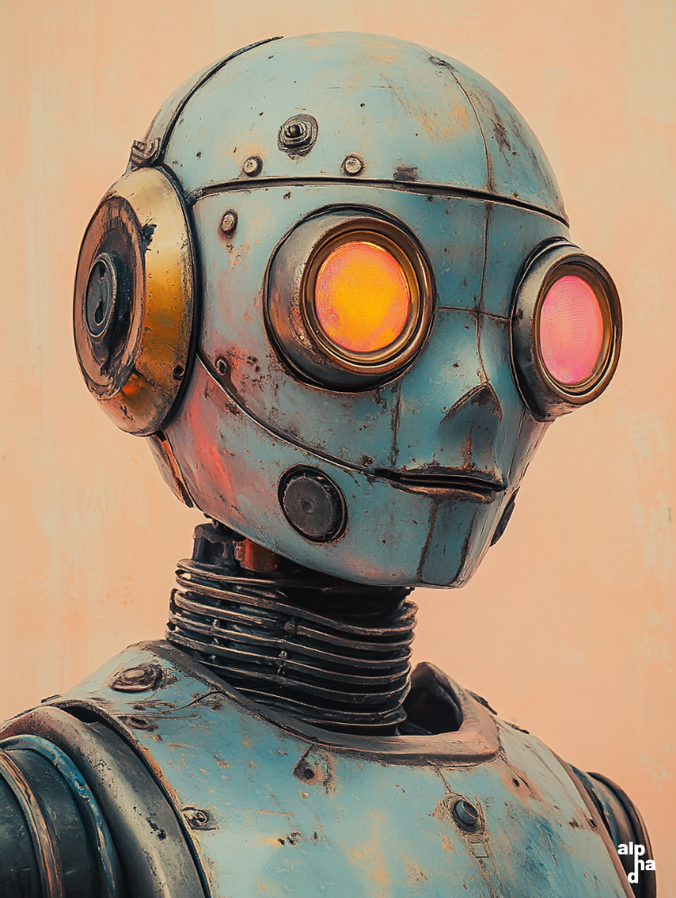 Vintage Robot // V004.6 / AI generated visual by APB
