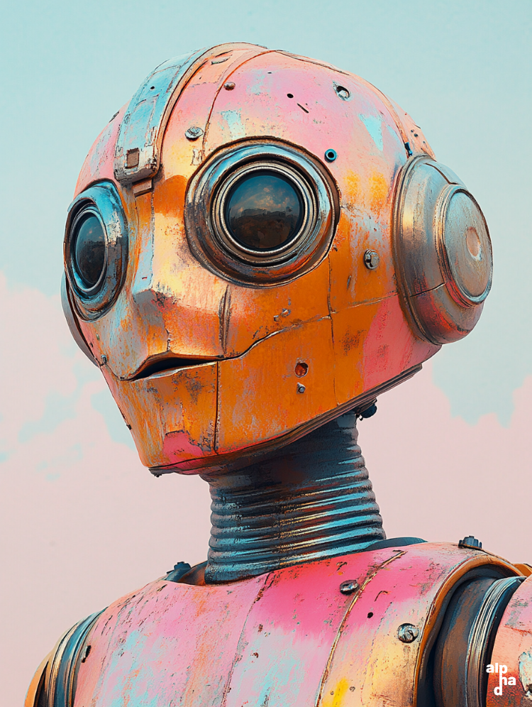 Vintage Robot // V004.7 / AI generated visual by APB