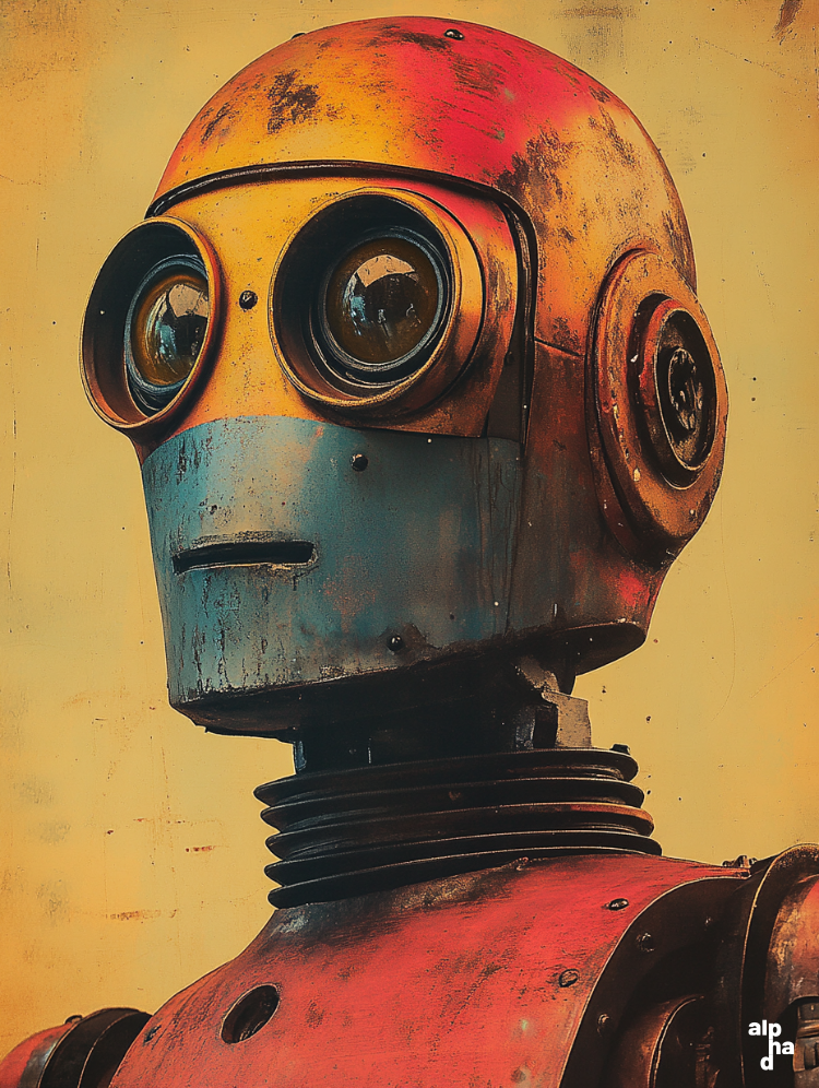 Vintage Robot // V004.8 / AI generated visual by APB